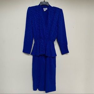 Vintage Blue Long Sleeve Dress